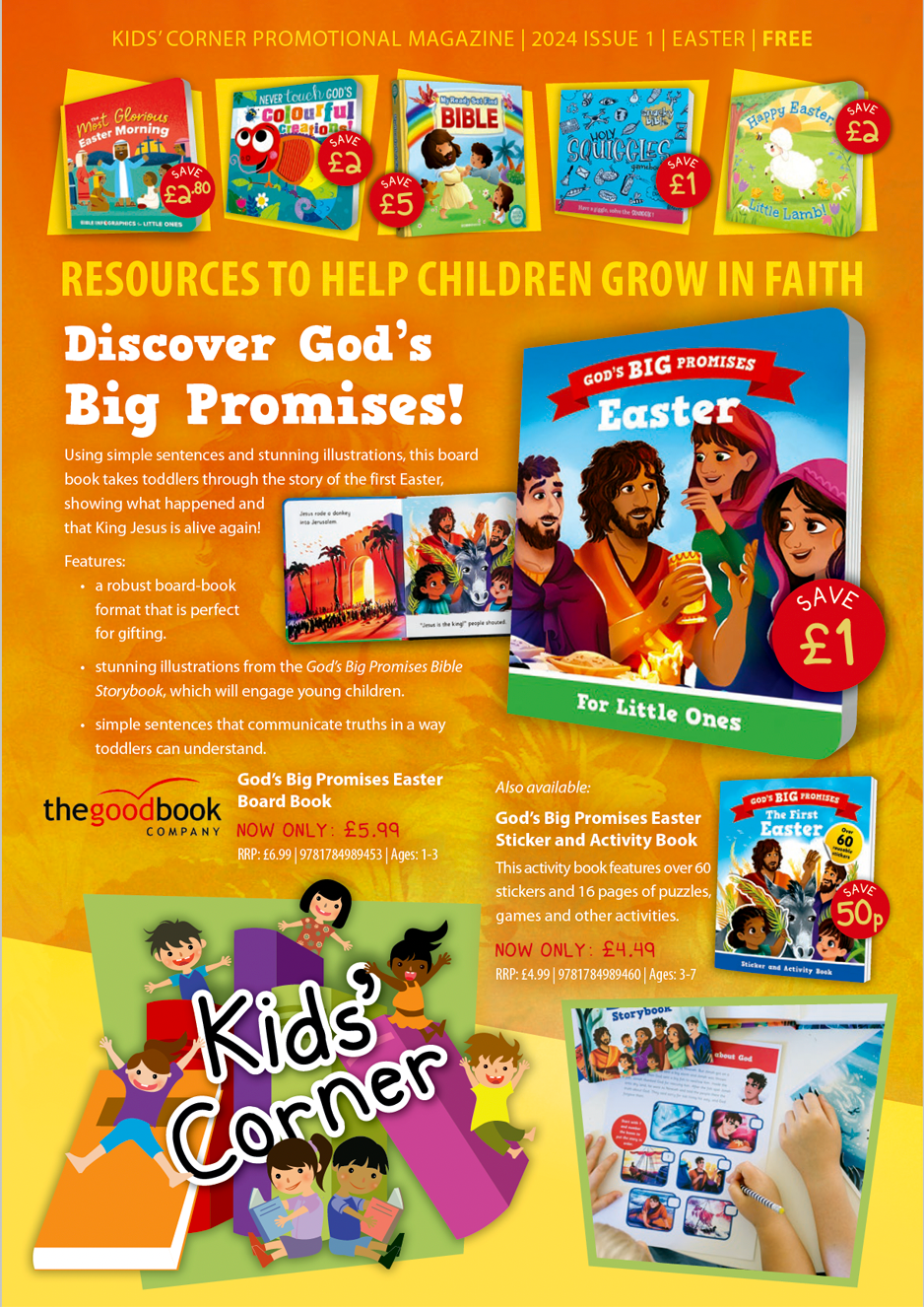 Kids Corner, Resources to help children grow in faith